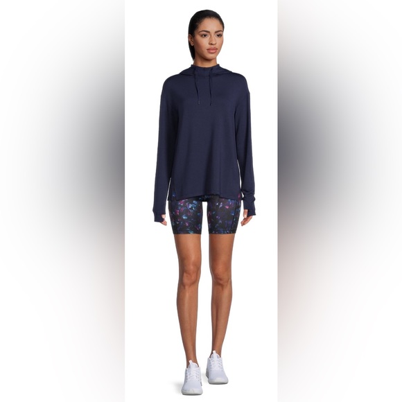 Athletic Works Women's French Terry Mock Neck Hoodie - Picture 3 of 6